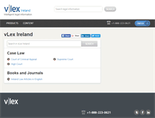 Tablet Screenshot of ie.vlex.com