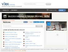 Tablet Screenshot of noticias.vlex.com.co