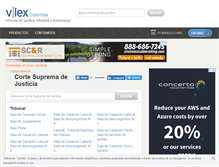 Tablet Screenshot of corte-suprema-justicia.vlex.com.co